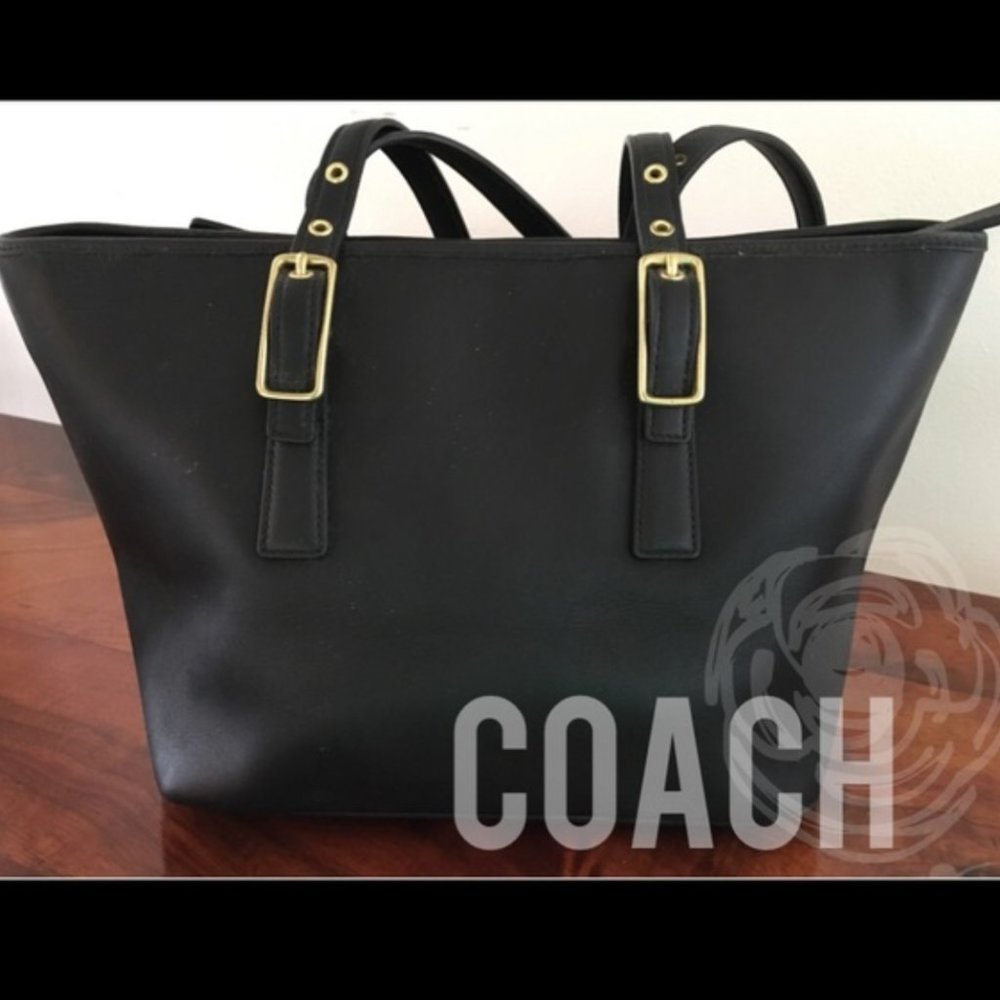 Coach Black Leather Shoulder Bag